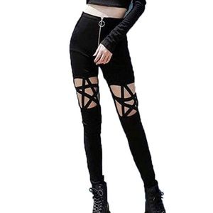 pentagram-kneed leggings